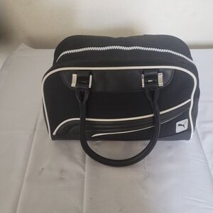 Puma Men's Black and White Duffel Bag
